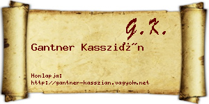 Gantner Kasszián névjegykártya